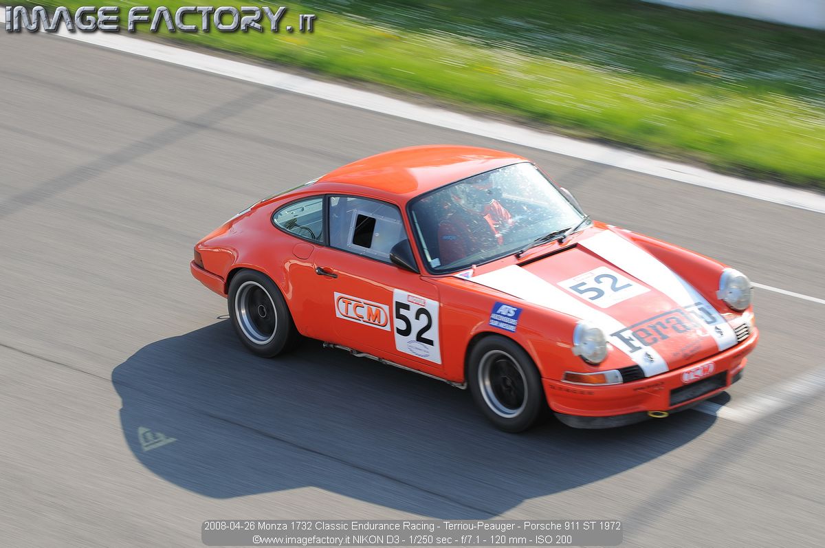 2008-04-26 Monza 1732 Classic Endurance Racing - Terriou-Peauger - Porsche 911 ST 1972